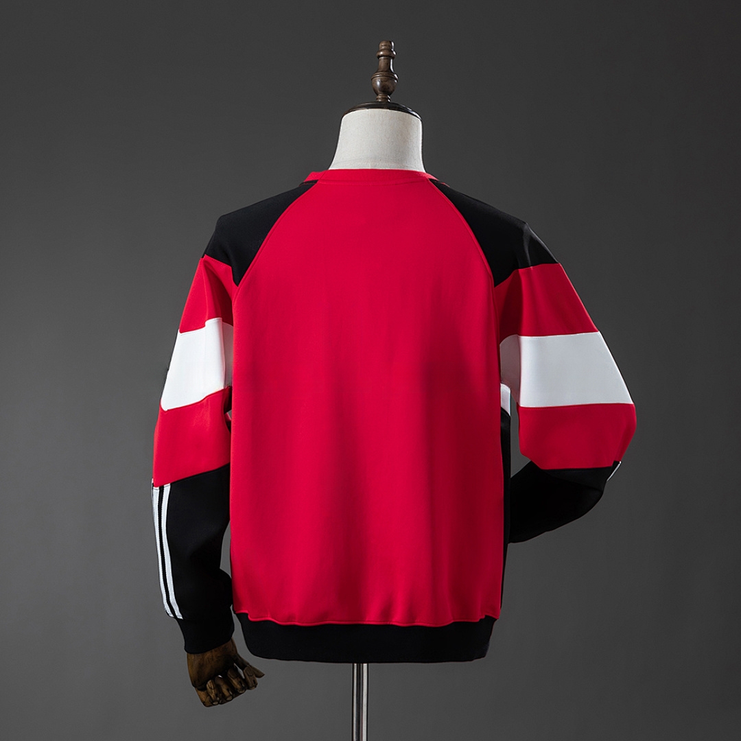 AC Milan 25/26 Long-Sleeved Sweatshirt – Red – Replica Football Soccer Top – M–4XL