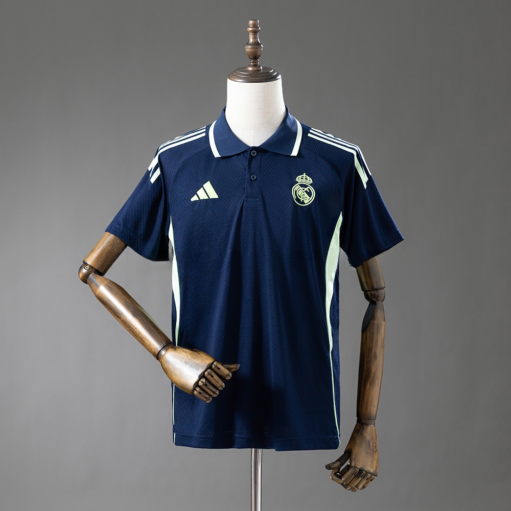 Real Madrid 25_26 POLO - Cyan S-XXL – Replica Football Soccer Shirt – S–XXL