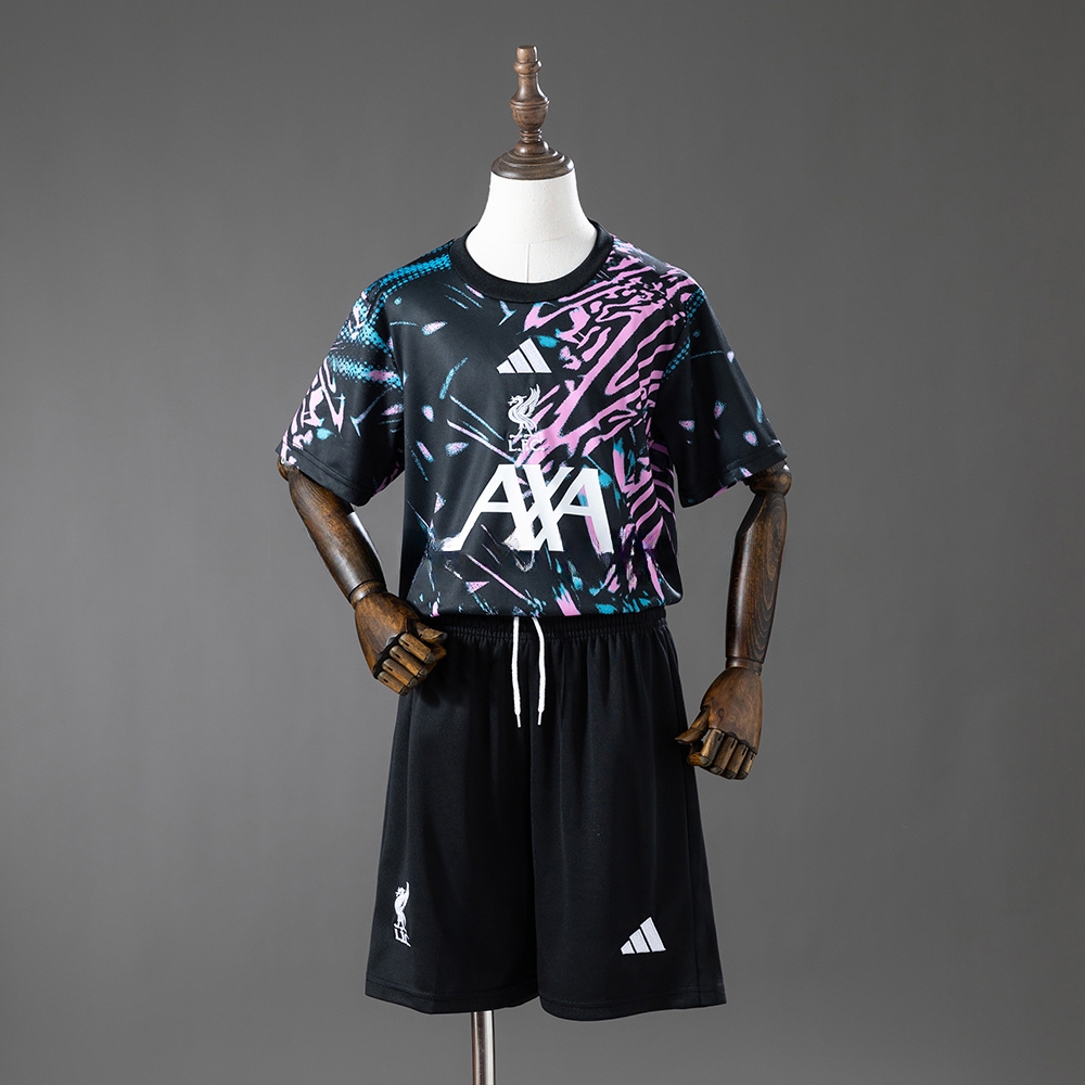 LFC 25_26 Pre-Match Kids Kit – Replica Football Soccer Shirt – Size 16–28