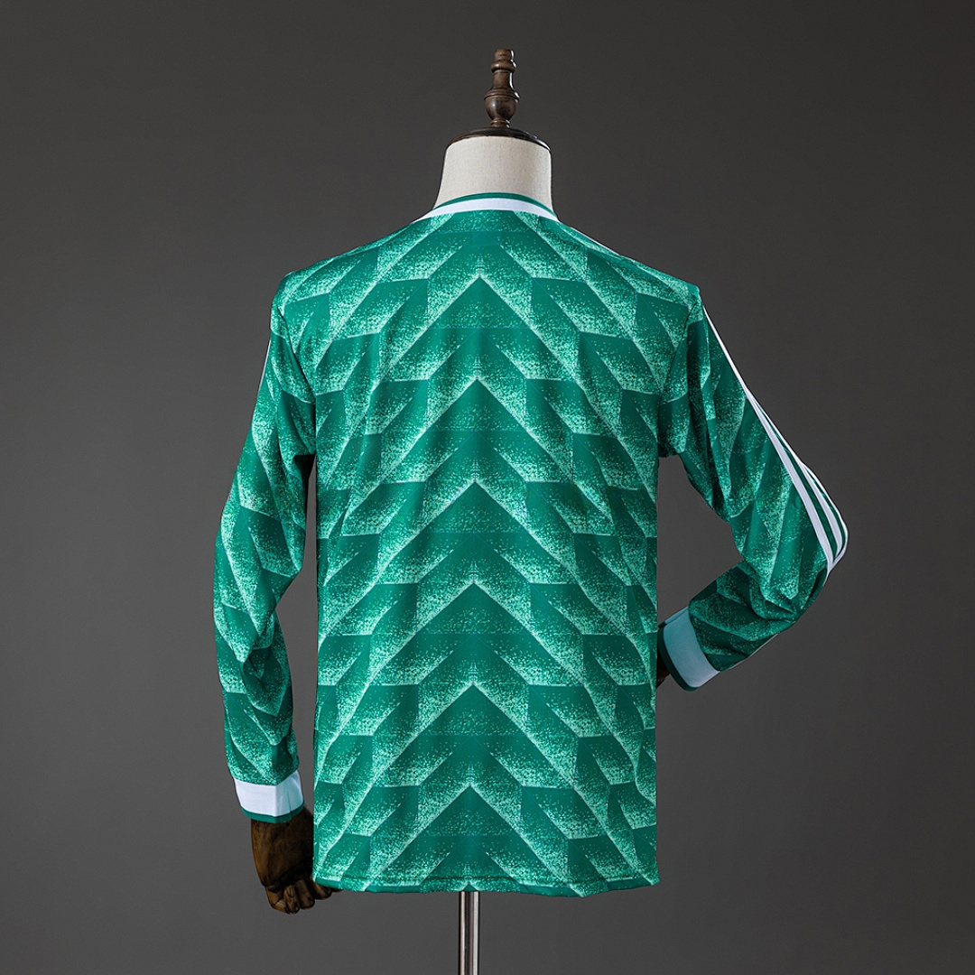 Germany 90_91 Away Retro Long Sleeve Jersey – Replica Football Soccer Shirt – S–XXL