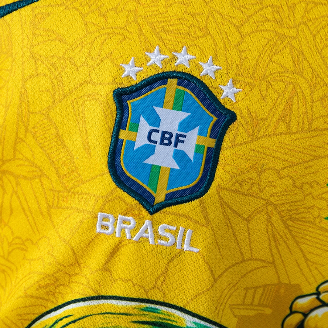 Brazil 26_27 Special Edition Kids Kit Jersey – Replica Football Soccer Shirt – Size 16–28