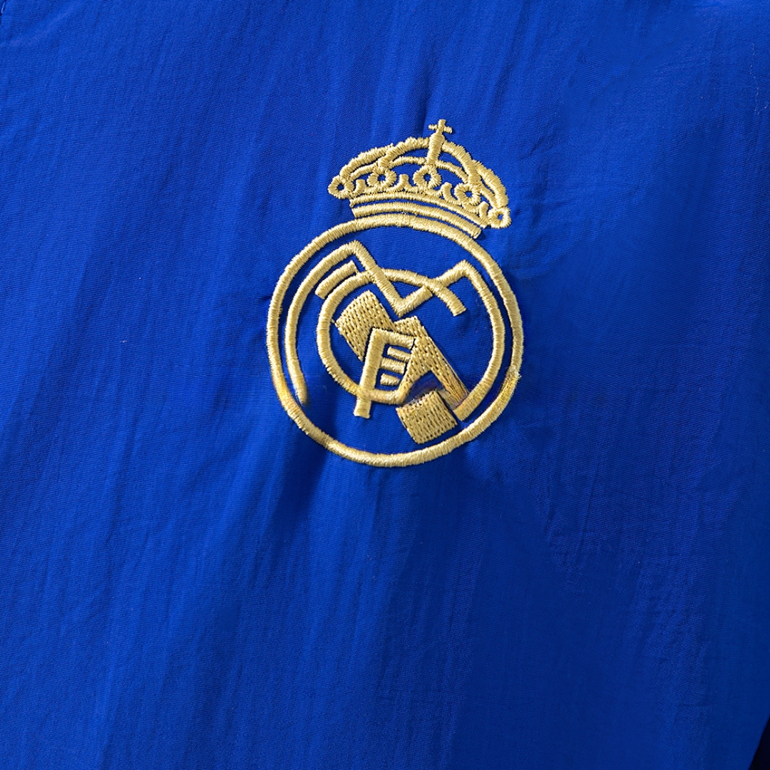 Real Madrid Reversible Jacket Windbreaker – Blue & Yellow – Replica Football Soccer Jacket – S–XXL