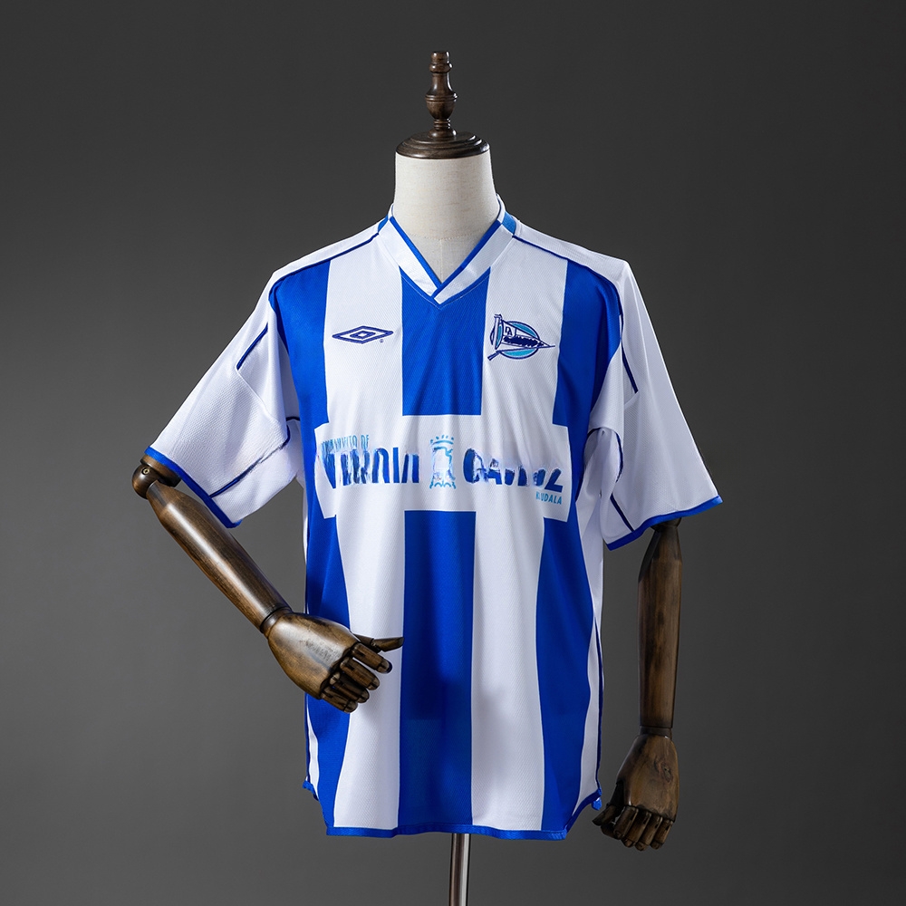 Deportivo Alavés 03_04 Home Retro Jersey – Replica Football Soccer Shirt – S–XXL