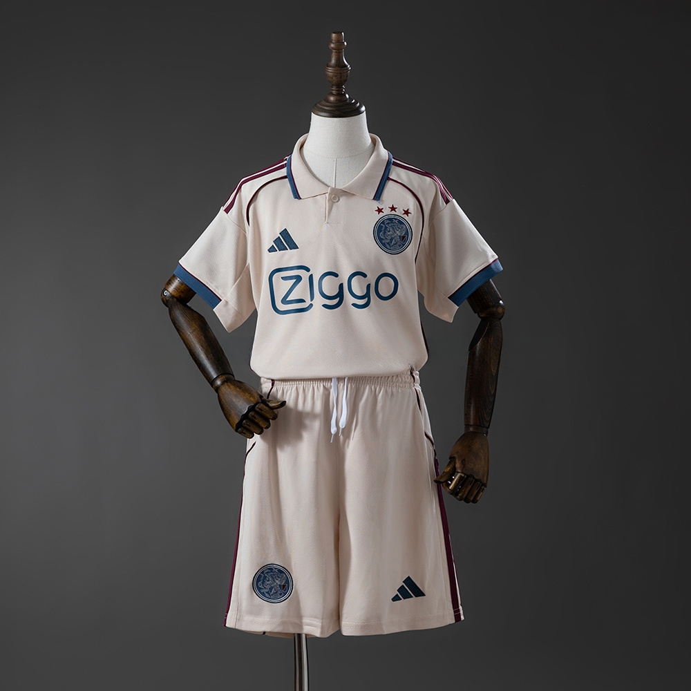 Ajax 25/26 Third Away Kids Kit Jersey – Replica Football Soccer Shirt – Size 16–28