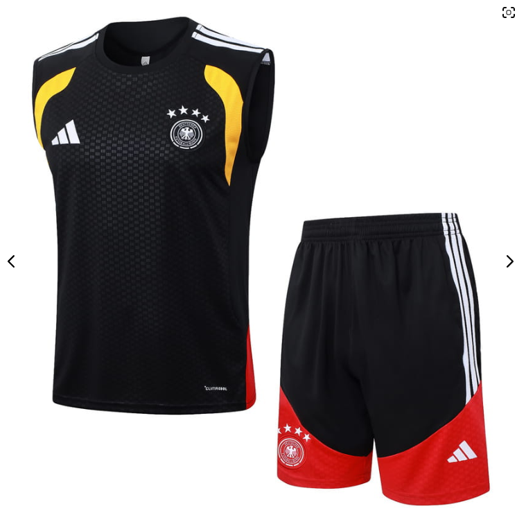 GERMANY 2026-2027 SEASON VEST AND SHORTS - BLACK AND RED