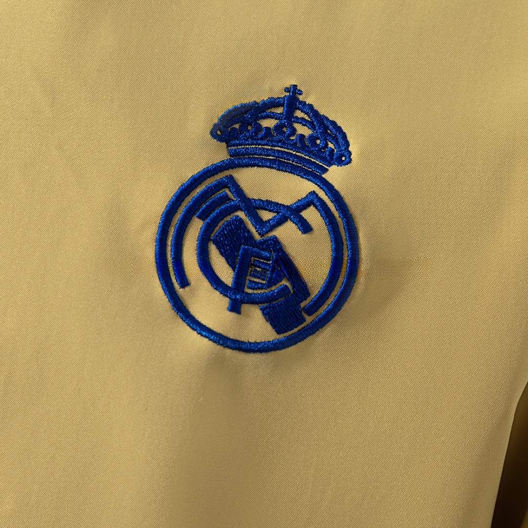 Real Madrid Reversible Jacket Windbreaker – Blue & Yellow – Replica Football Soccer Jacket – S–XXL