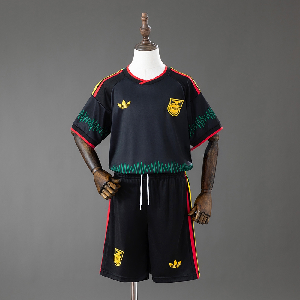 Jamaica 2026 x Bob Marley Away Kids Kit Jersey – Replica Football Soccer Shirt – Size 16-28