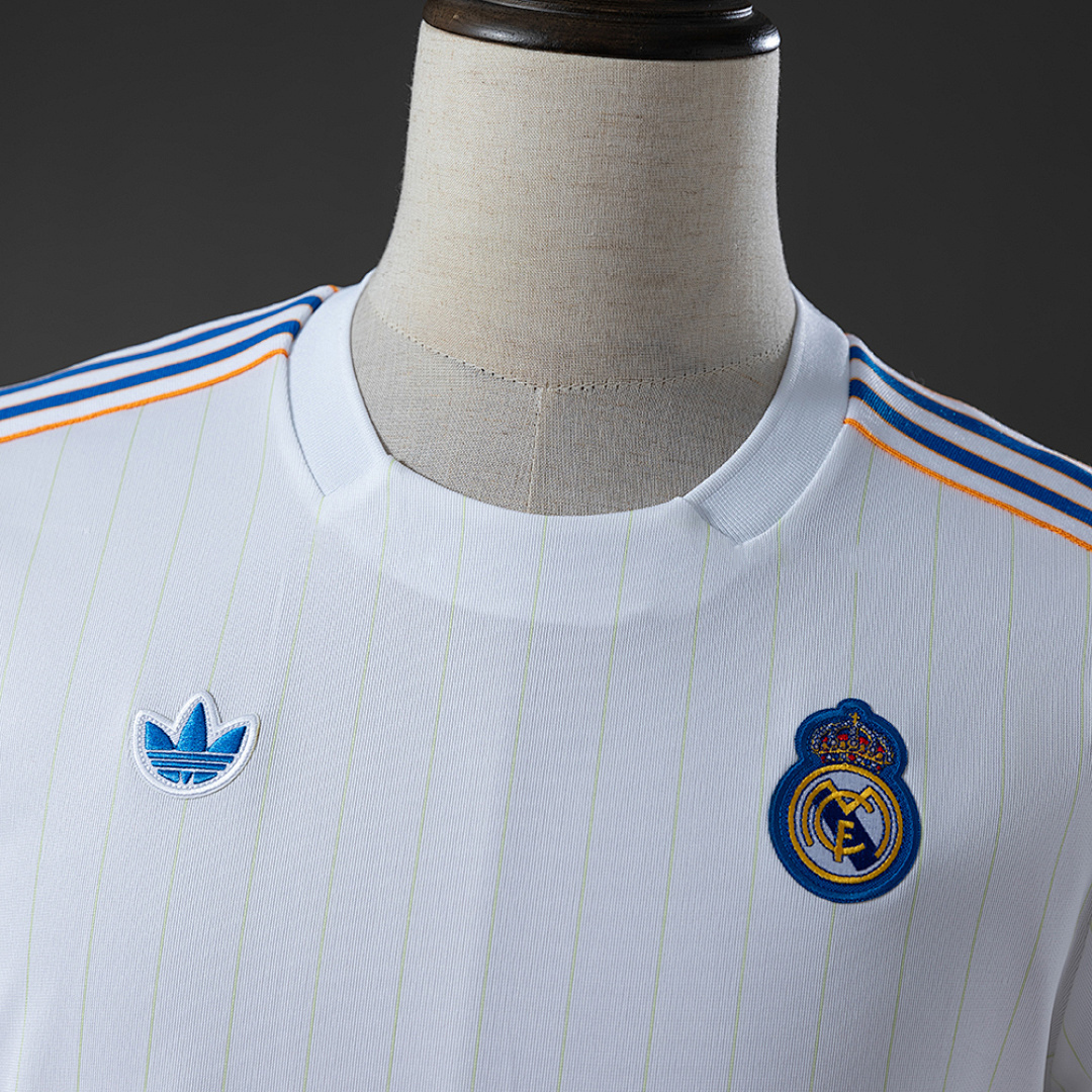 Real Madrid Terrace Icons T-Shirt White Blue – Replica Football Soccer Shirt – S–XXL