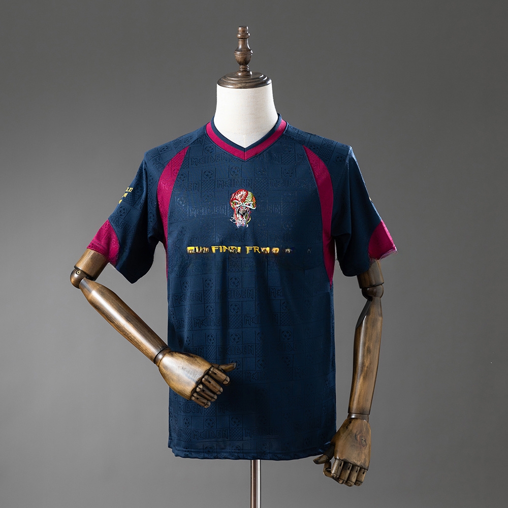 Iron Maiden x West Ham United 2010 Home Retro Jersey – Replica Football Soccer Shirt – S–XXL