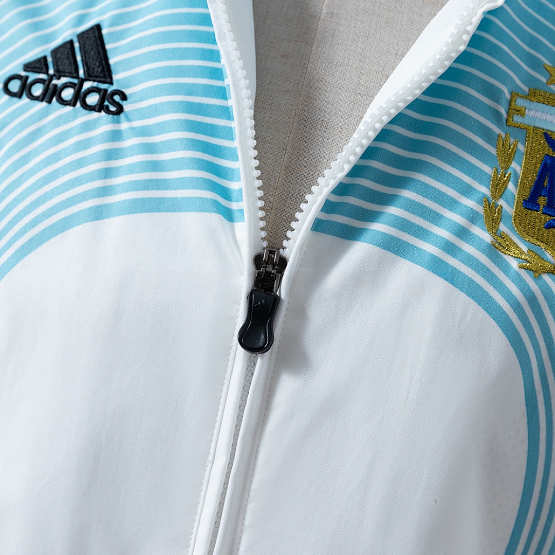 Argentina 05_06 Retro Windbreaker - White & Blue – Replica Football Soccer Shirt – S–XXL