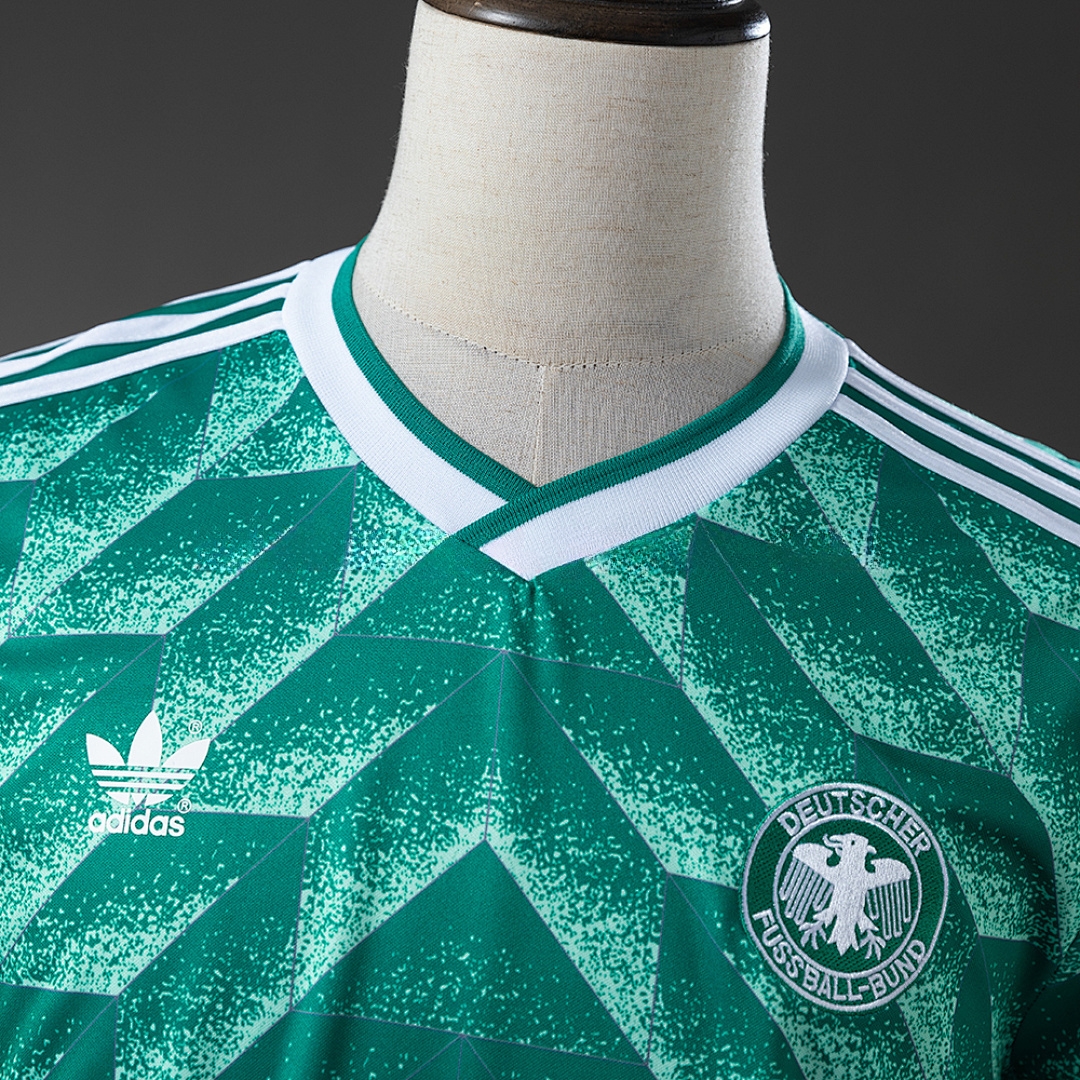 German 90/91 Away Long-Sleeve Retro Jersey – Replica Football Soccer Shirt – S–XXL