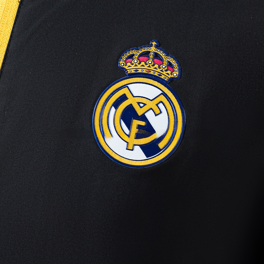 Real Madrid 25/26 Windbreaker – Black – Replica Football Soccer Jacket – S–3XL