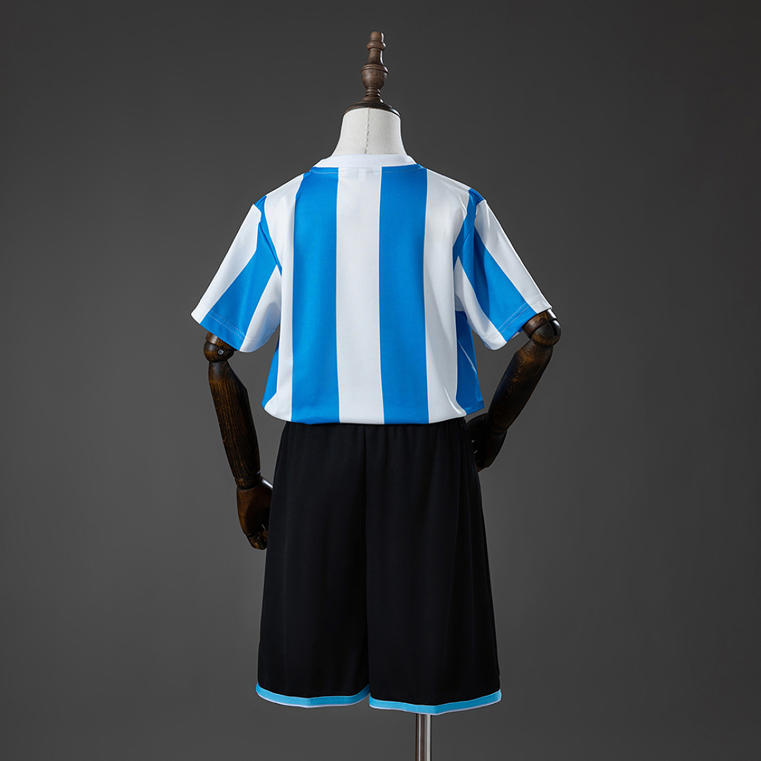 Argentina 1986 Home Retro Kids Kit Jersey – Replica Football Soccer Shirt – Size 16–28