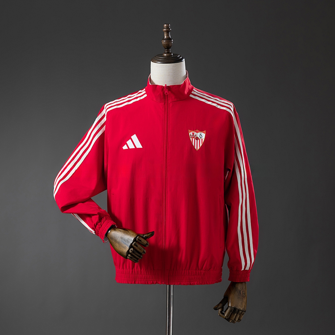 Athletic Bilbao Reversible Jacket Windbreaker – Red & White – Replica Football Soccer Jacket – S–XXL