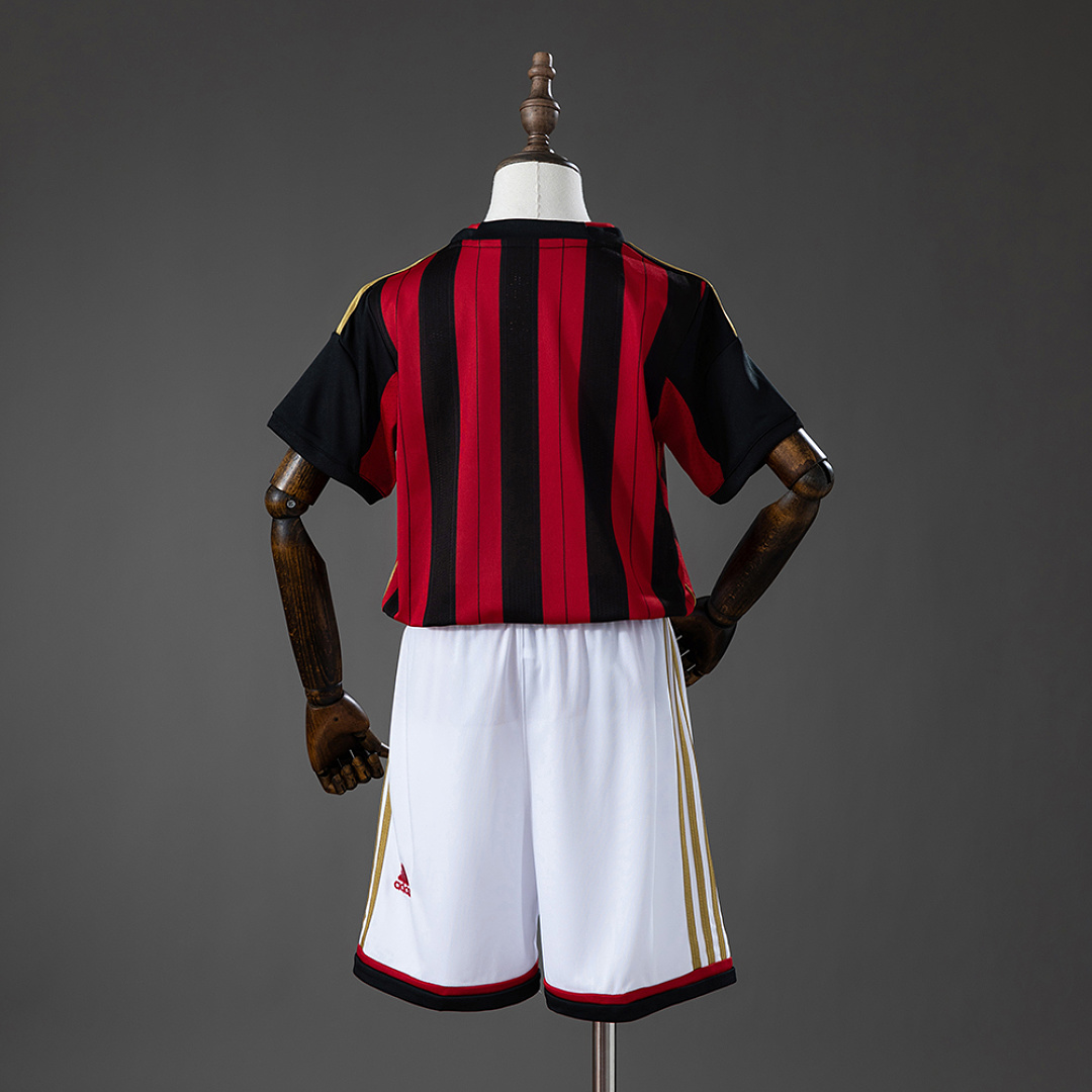 AC Milan 13/14 Home Retro Kids Kit Jersey – Replica Football Soccer Shirt – Size 16–28
