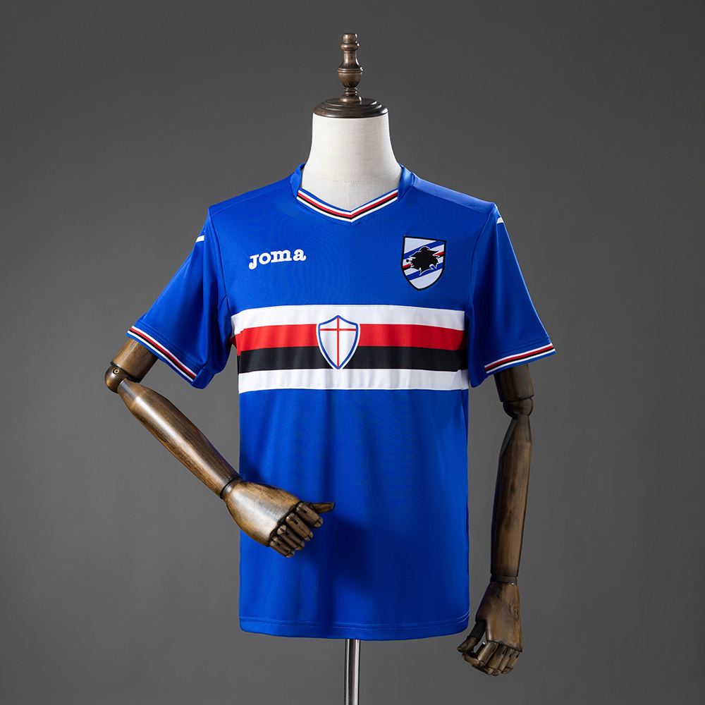 Sampdoria 16_17 Home Retro Jersey – Replica Football Soccer Shirt – S–XXL