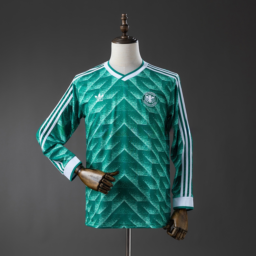 German 90/91 Away Long-Sleeve Retro Jersey – Replica Football Soccer Shirt – S–XXL