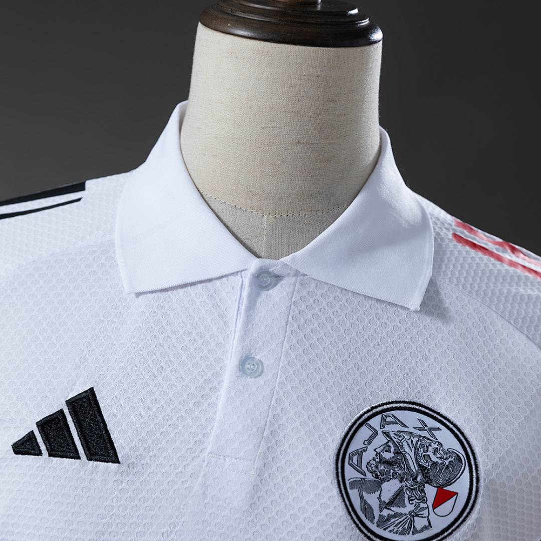 Ajax 25_26 POLO - White – Replica Football Soccer Shirt – S–XXL