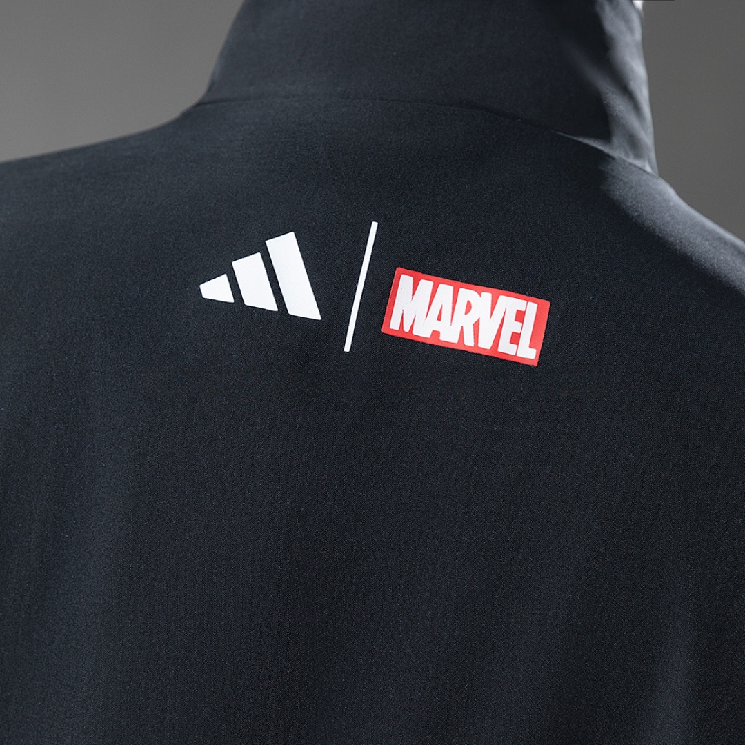 Real Madrid 25/26 Avengers Pre-Match Windbreaker – Black – Replica Football Soccer Jacket – S–3XL