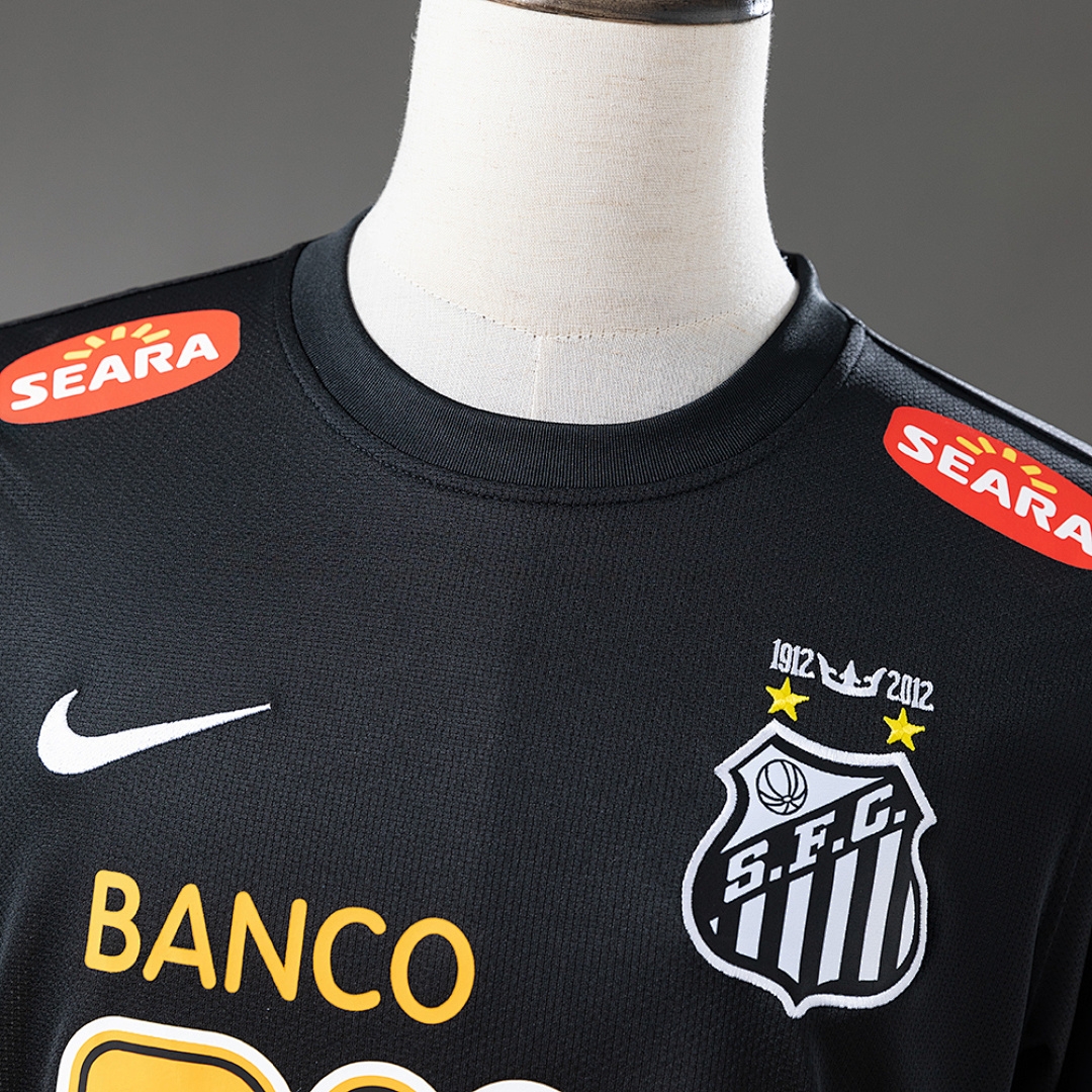 Santos 12_13 Away Long-Sleeve Retro Jersey – Replica Football Soccer Shirt – S–XXL