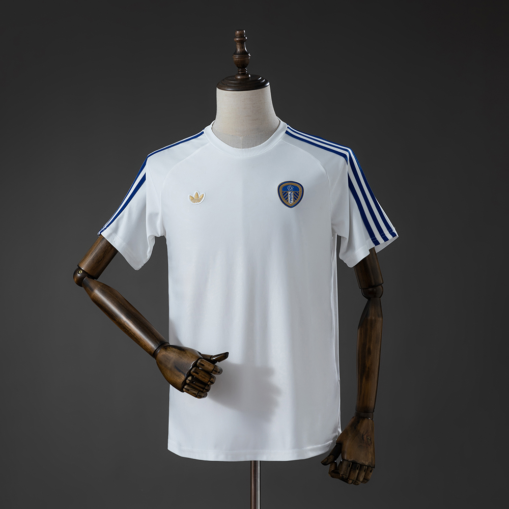 Leeds United Terrace Icons White T-Shirt – Replica Football Soccer Shirt – S–XXL