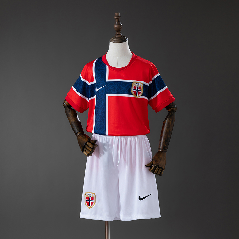 Norway 2026 Home Kids Kit Jersey Size 16-28