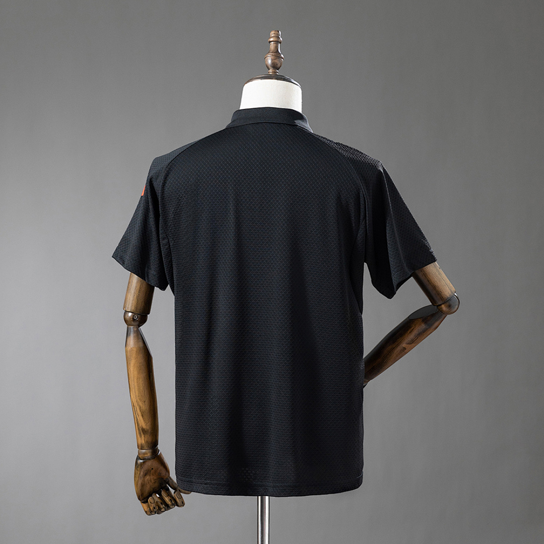 Ajax 25_26 POLO - Black – Replica Football Soccer Shirt – S–XXL