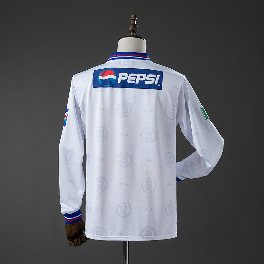 Cruz Azul 1998 Away Long-Sleeve Retro Jersey – Replica Football Soccer Shirt – S–XXL