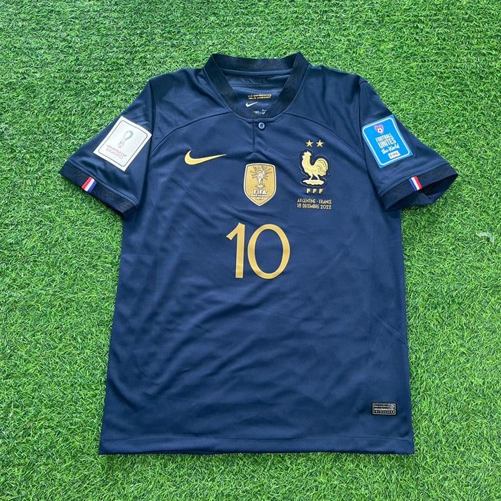 Kylian Mbappe France 2022 World Cup Final Retro Jersey Maillot Trikot Soccer Shirt