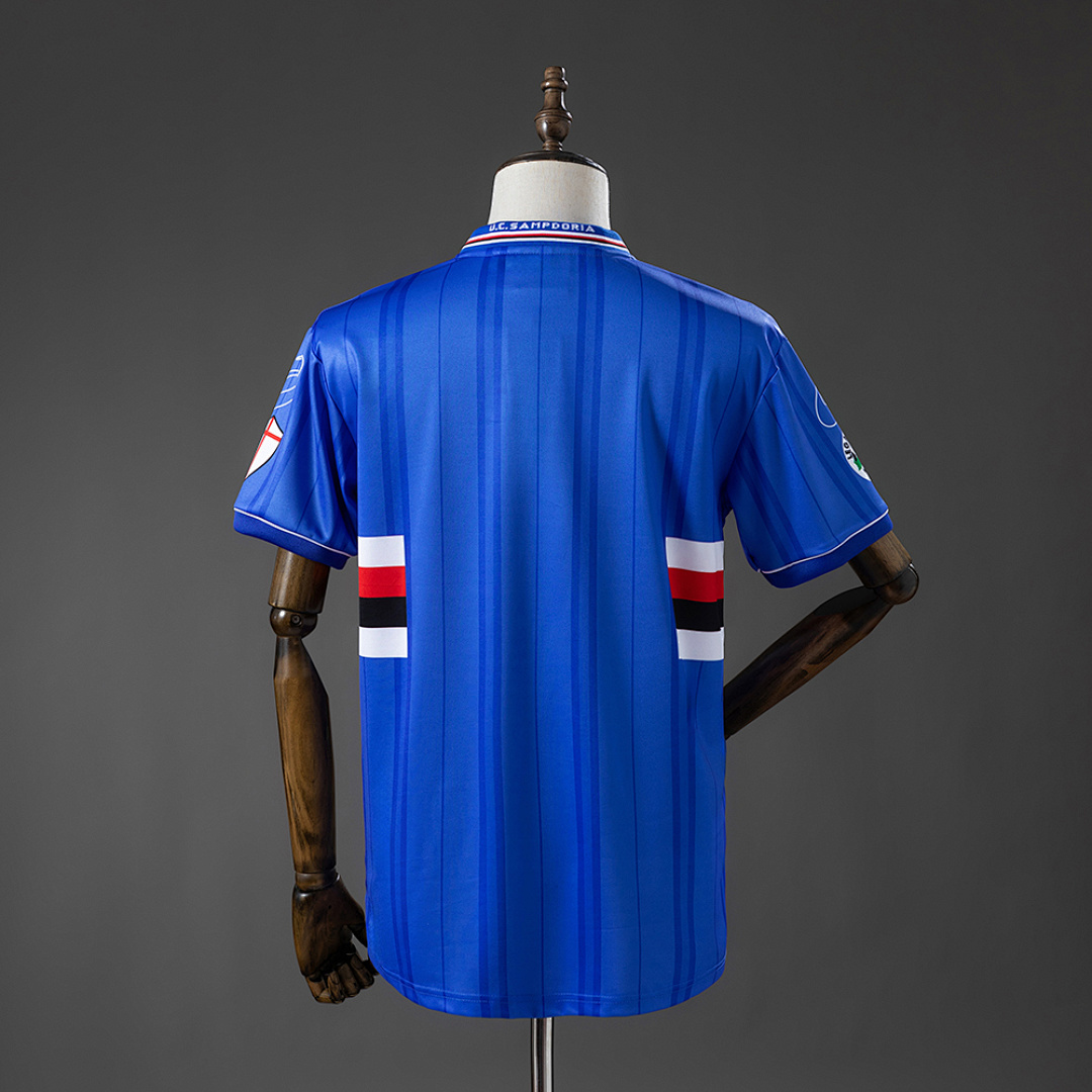 Sampdoria 00_01 Home Retro Jersey – Replica Football Soccer Shirt – S–XXL
