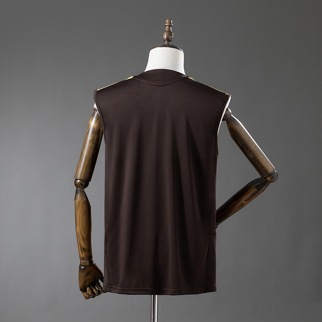 All Sponsored Training – Brown Vest Jersey – Replica Football Soccer Shirt – S–4XL