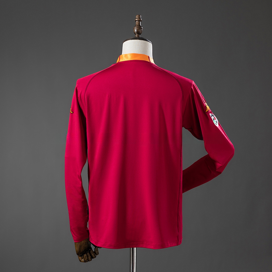 Roma 00_01 Home Long Sleeve Retro Jersey – Replica Football Soccer Shirt – S–XXL