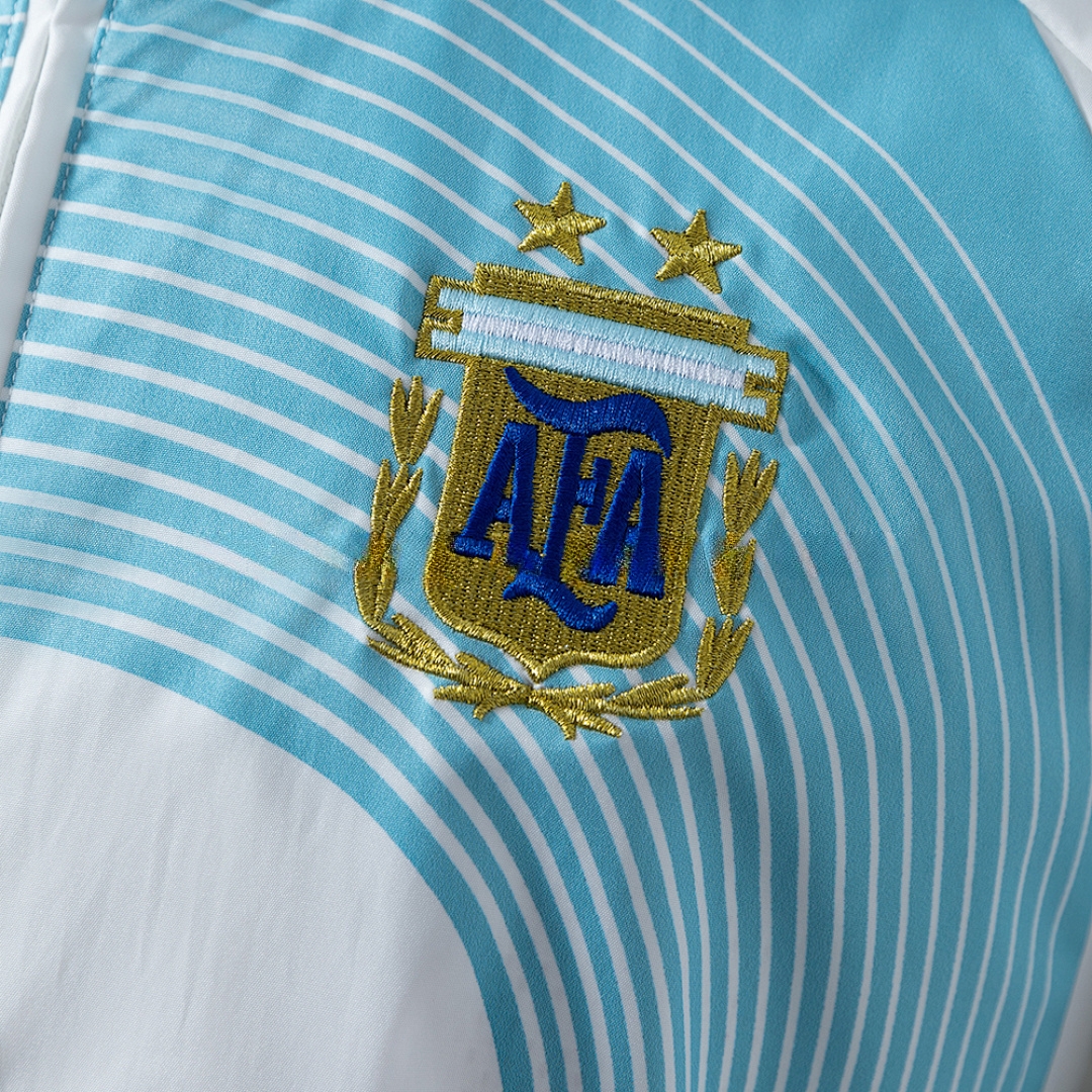 Argentina 05_06 Retro Windbreaker - White & Blue – Replica Football Soccer Shirt – S–XXL