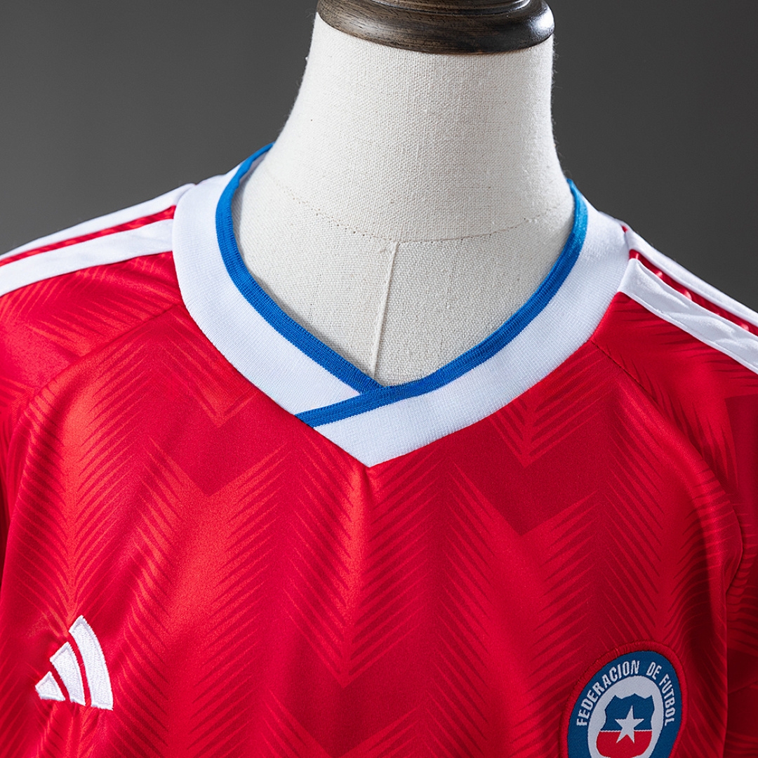 Chile 2026 Home Kids Kit Jerseys – Replica Football Soccer Shirt – Size 16-28