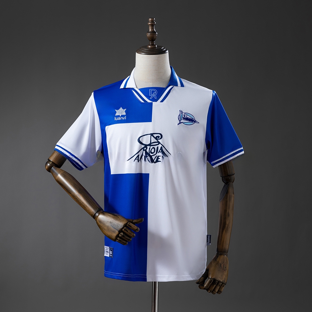 Deportivo Alavés 00_01 Home Retro Jersey – Replica Football Soccer Shirt – S–XXL