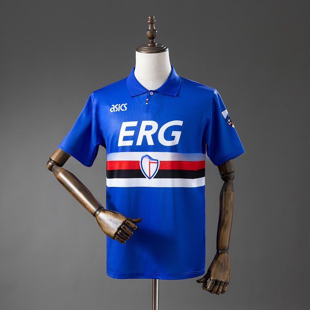 Sampdoria 93_94 Home Retro Jersey – Replica Football Soccer Shirt – S–XXL