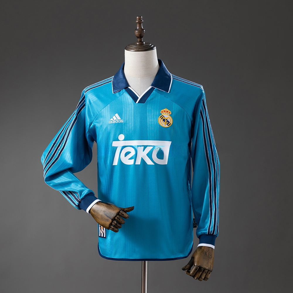 Real Madrid 99_00 Third Away Long-Sleeved Retro Jersey – Replica Football Soccer Shirt – S–XXL