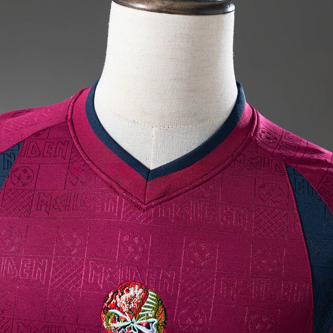 Iron Maiden x West Ham United 2010 Away Retro Jersey – Replica Football Soccer Shirt – S–XXL