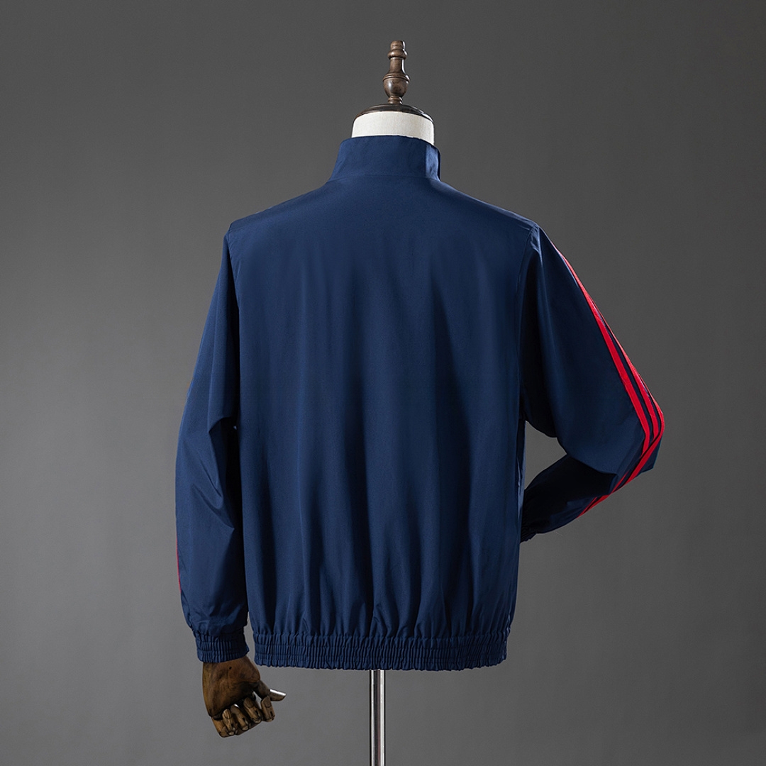 Bayern Munich 25/26 Reversible Jacket Windbreaker – Navy Blue – Replica Football Soccer Jacket – S–3XL