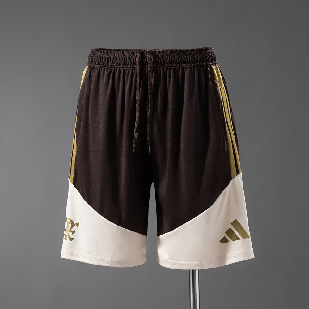 Flamengo 26/27 Training Shorts – Brown – Replica Football Soccer Shorts – S–4XL