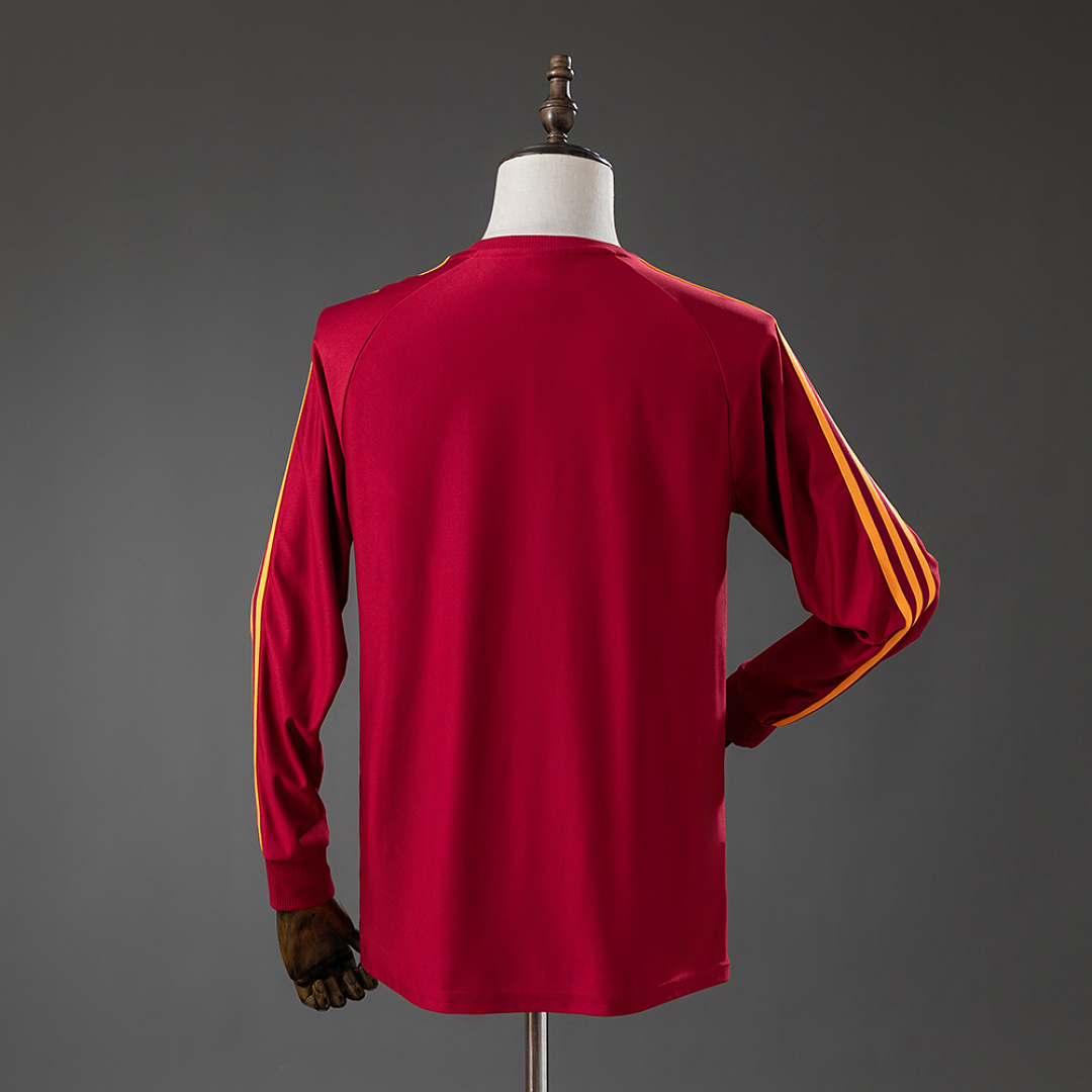 Roma Terrace Icons Long Sleeve T-Shirt Red – Replica Football Casual Wear – S–XXL
