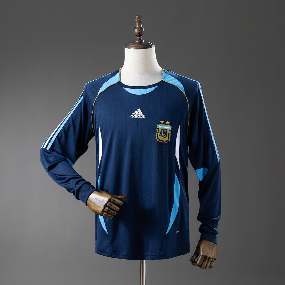 Argentina 2006 Away Long-Sleeved Retro Jersey – Replica Football Soccer Shirt – S–XXL