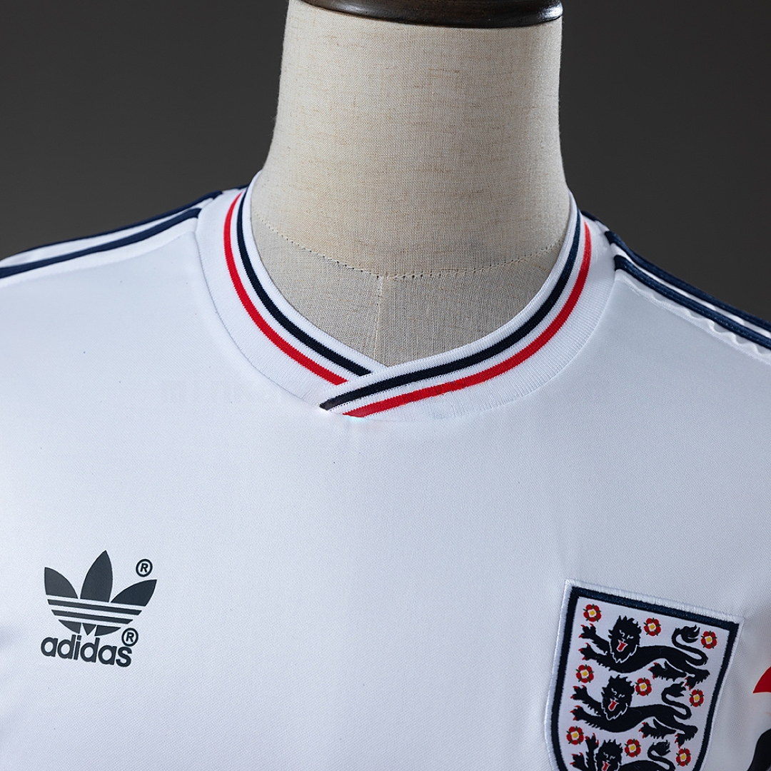England 1990 Home Retro Long Sleeve Jersey – Replica Football Soccer Shirt – S–XXL