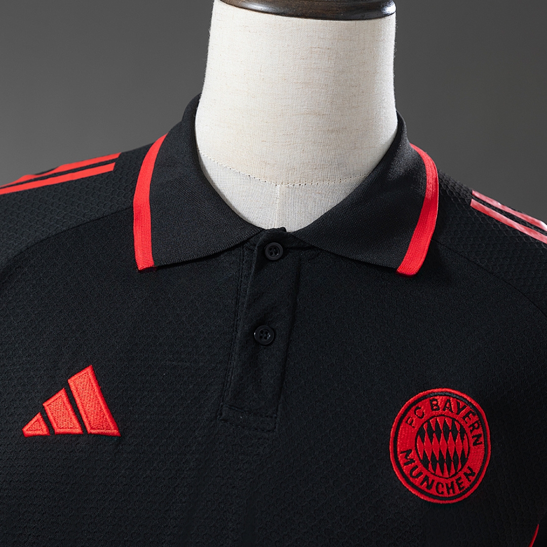 Bayern Munich 25_26 POLO-Black S-XXL – Replica Football Soccer Shirt – S–XXL