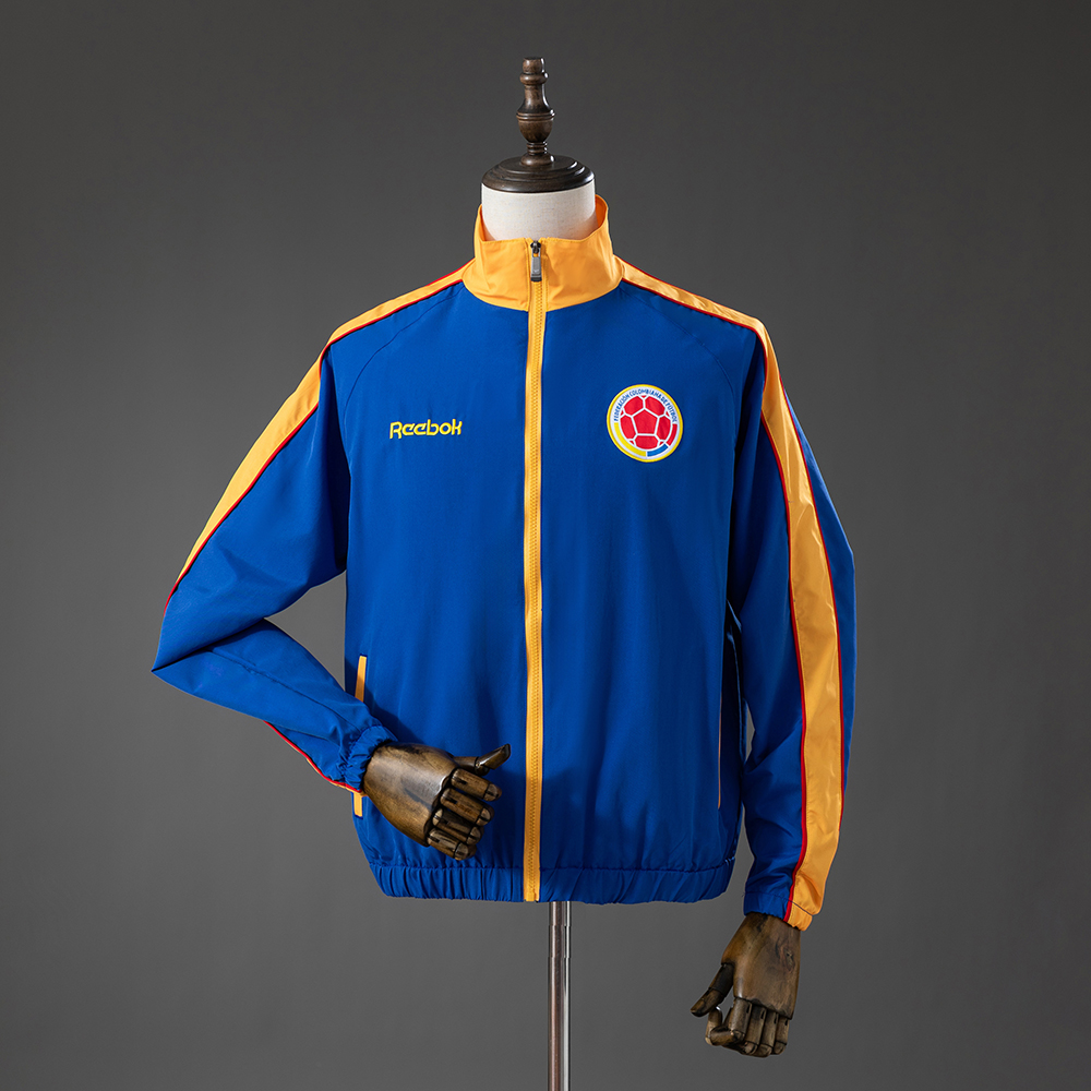 Colombia 1998 Windbreaker – Blue – Replica Football Jacket – S–XXL