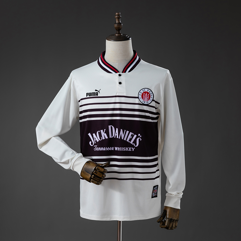 St. Pauli 97_98 Home Retro Long Sleeve Jersey – Replica Football Soccer Shirt – S–XXL