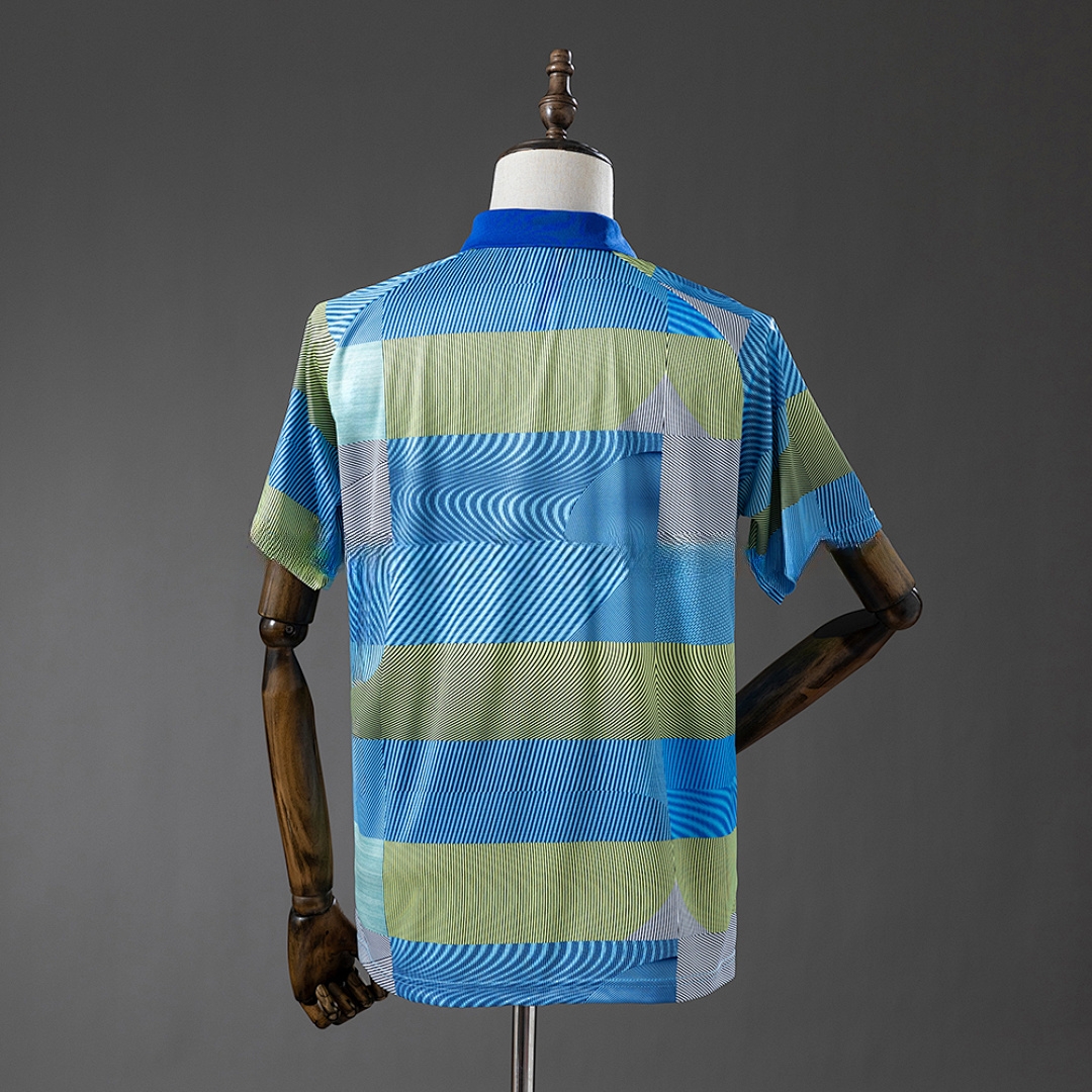 Real Madrid 25_26 POLO - Green Striped Tray S-XXL – Replica Football Soccer Shirt – S–XXL