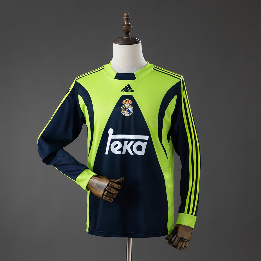 Real Madrid 99_00 Retro GK Long Sleeve Jersey – Replica Football Soccer Shirt – S–XXL