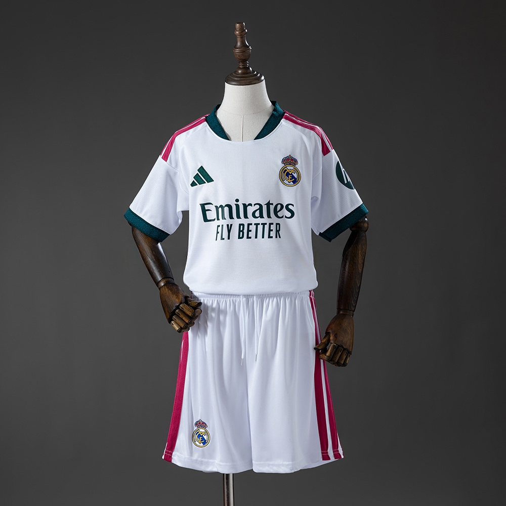 Real Madrid 26_27 Home Kids Kit – Replica Football Soccer Shirt – Size 16–28