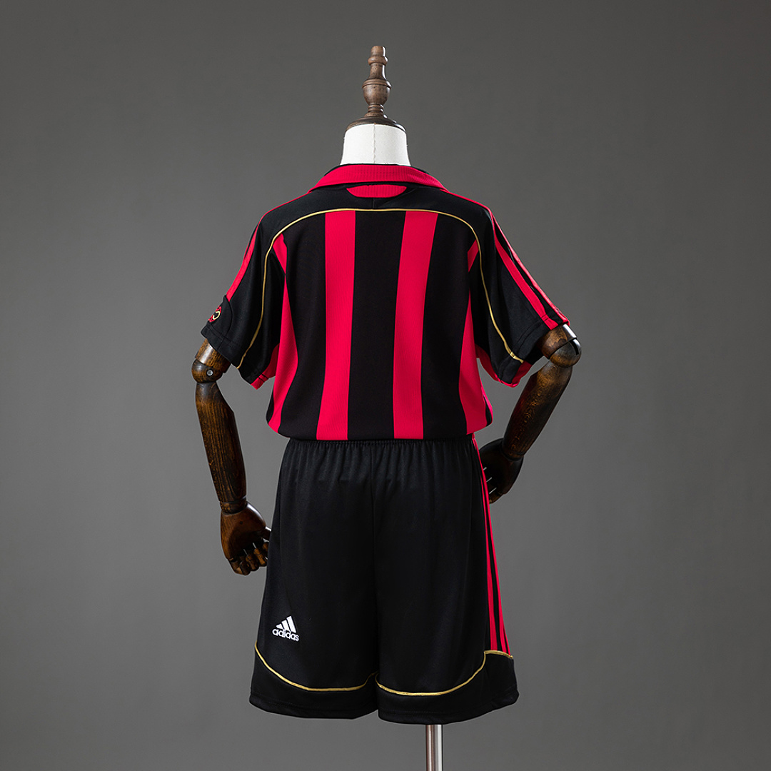 AC Milan 06/07 Home Retro Kids Kit Jersey – Replica Football Soccer Shirt – Size 16–28